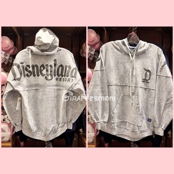 Disney Other - Disneyland Stonewashed Gray Hooded Spirit Jersey NEW